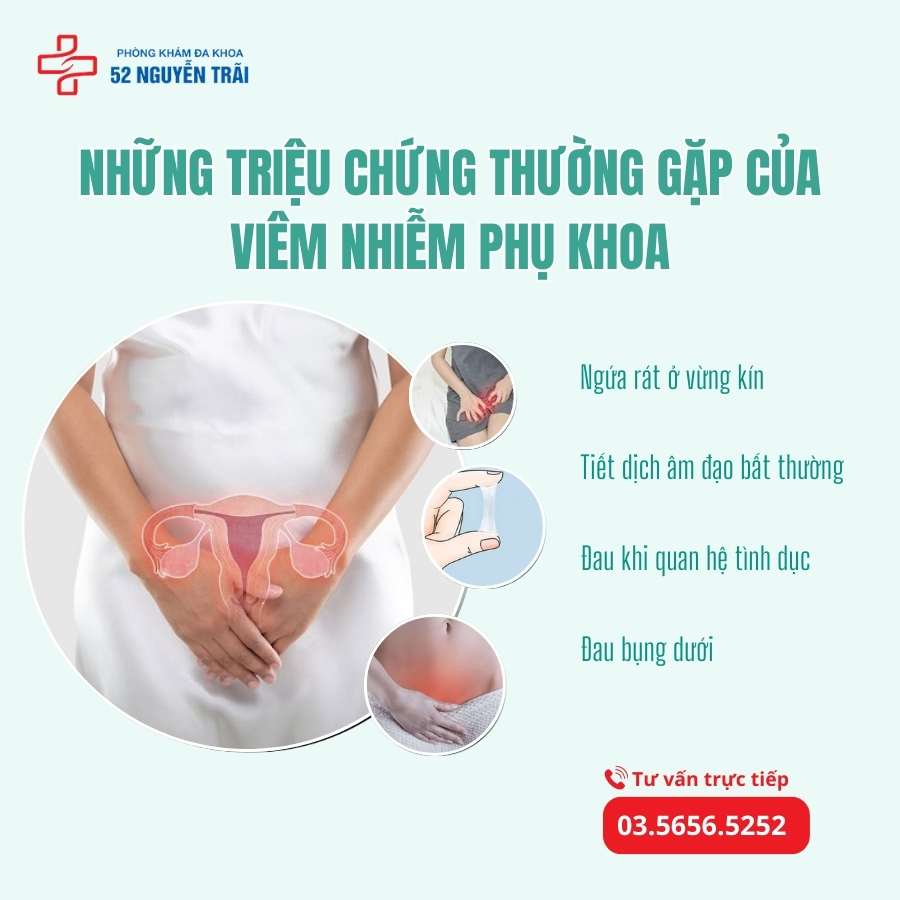 Triệu chứng của bệnh viêm nhiễm phụ khoa